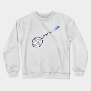 Badminton Racket Lover National Badminton Player (Blue and Pink Gradient) Crewneck Sweatshirt